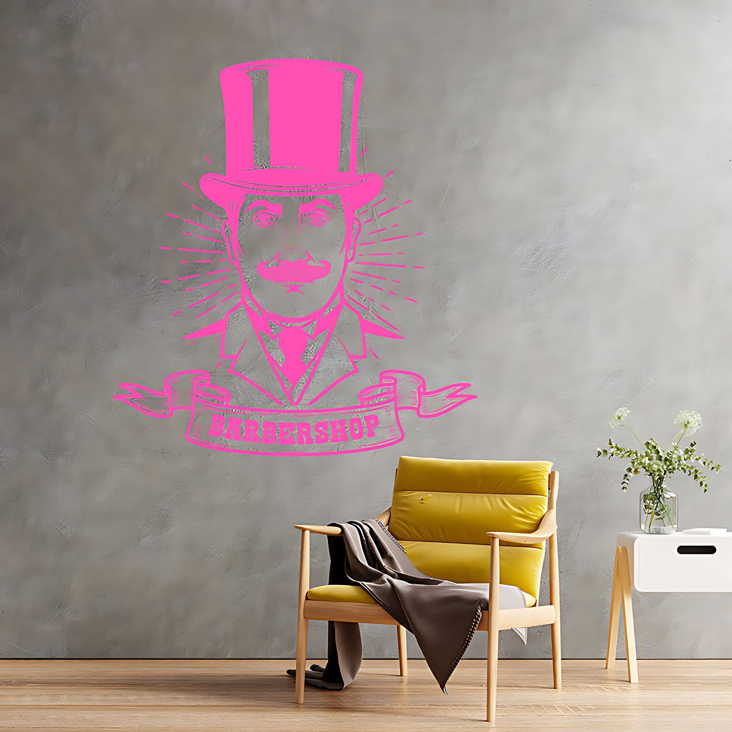 Hipster Beard For  Barber Shop Wall Stickers & Decals | UK Made