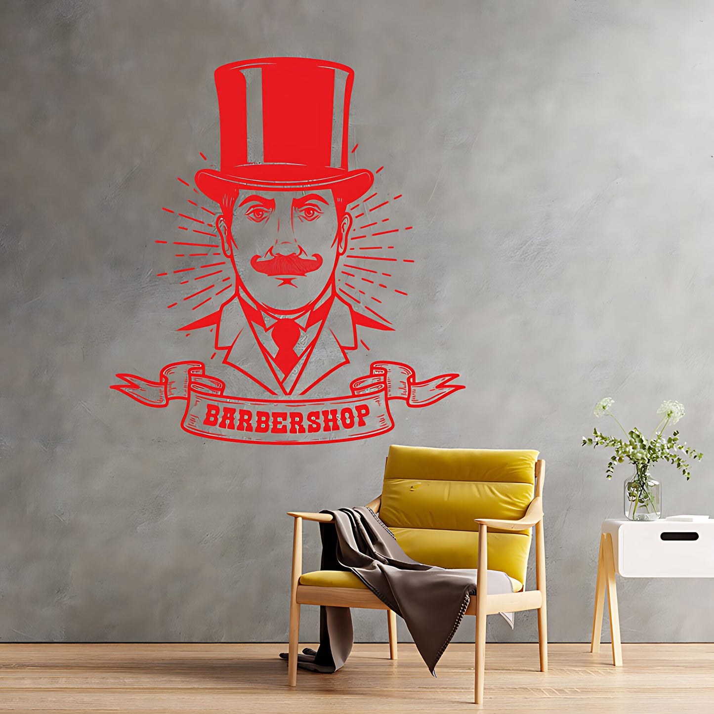 Hipster Beard For  Barber Shop Wall Stickers & Decals | UK Made