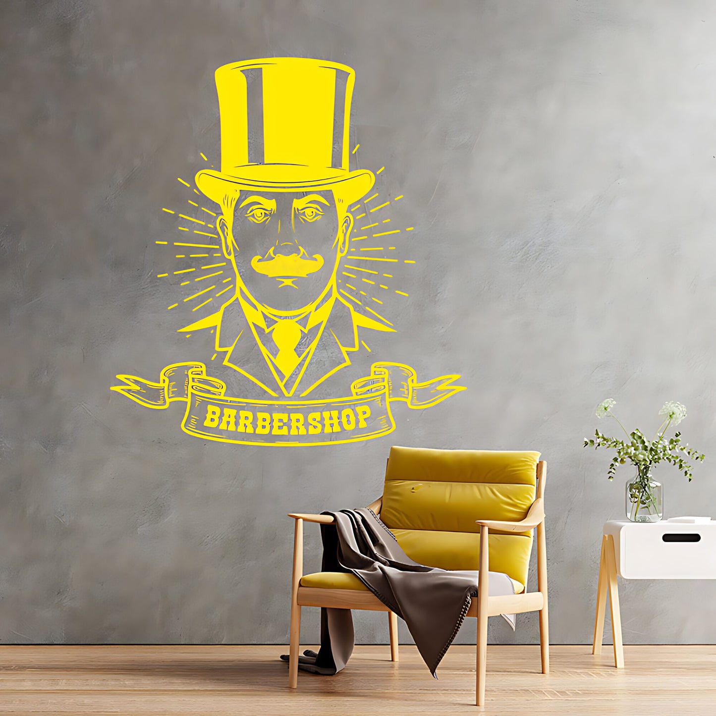 Hipster Beard For  Barber Shop Wall Stickers & Decals | UK Made