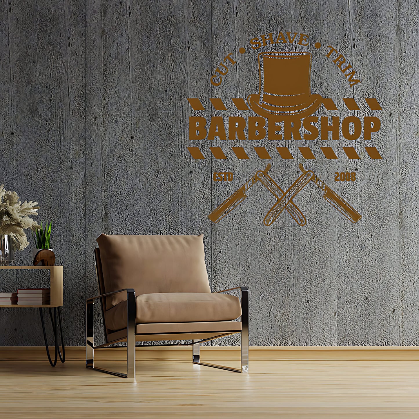 Hipster Beard Art  Barber Shop Wall Stickers & Decals | UK Made
