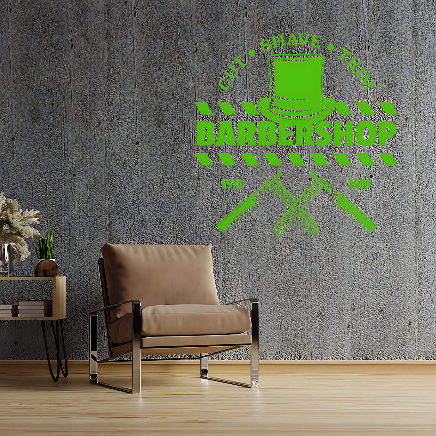 Hipster Beard Art  Barber Shop Wall Stickers & Decals | UK Made