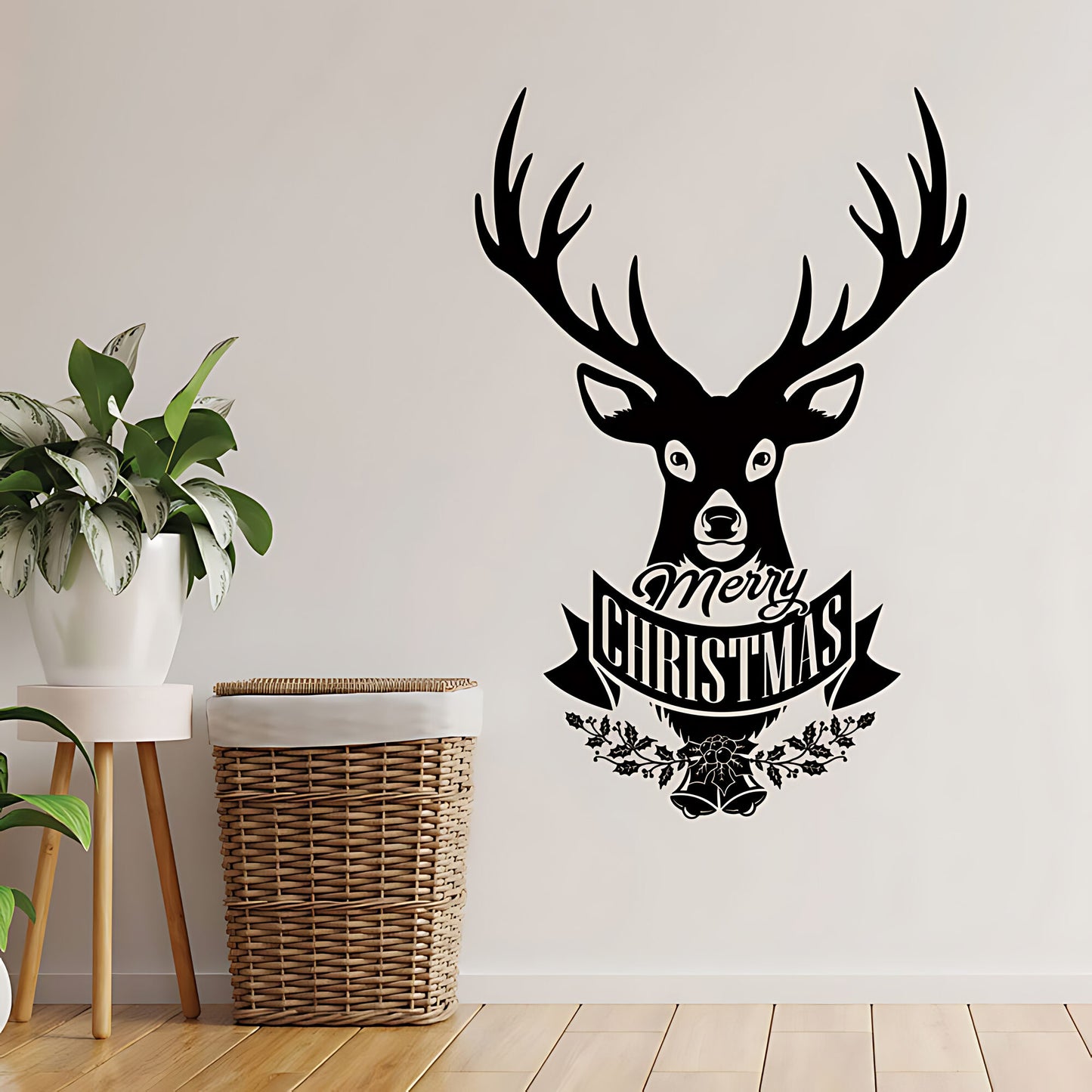 Christmas Stag For  Barber Shop Wall Stickers & Decals | UK Made