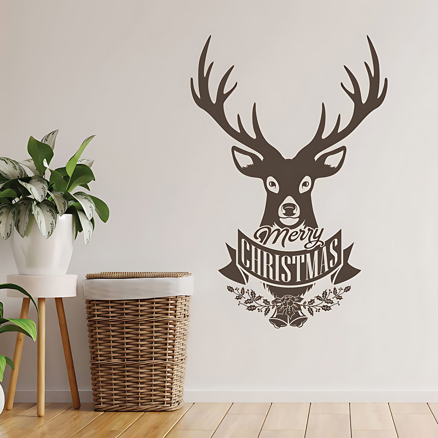 Christmas Stag For  Barber Shop Wall Stickers & Decals | UK Made