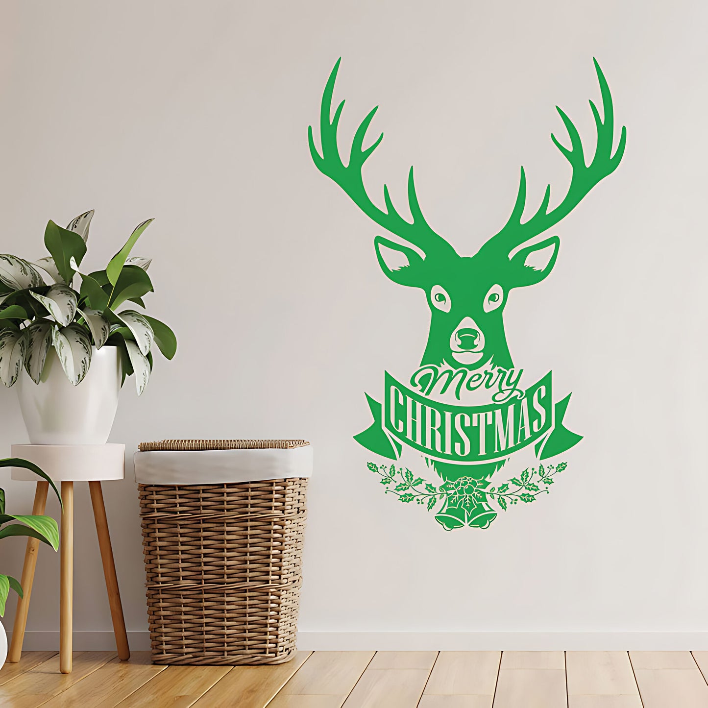 Christmas Stag For  Barber Shop Wall Stickers & Decals | UK Made