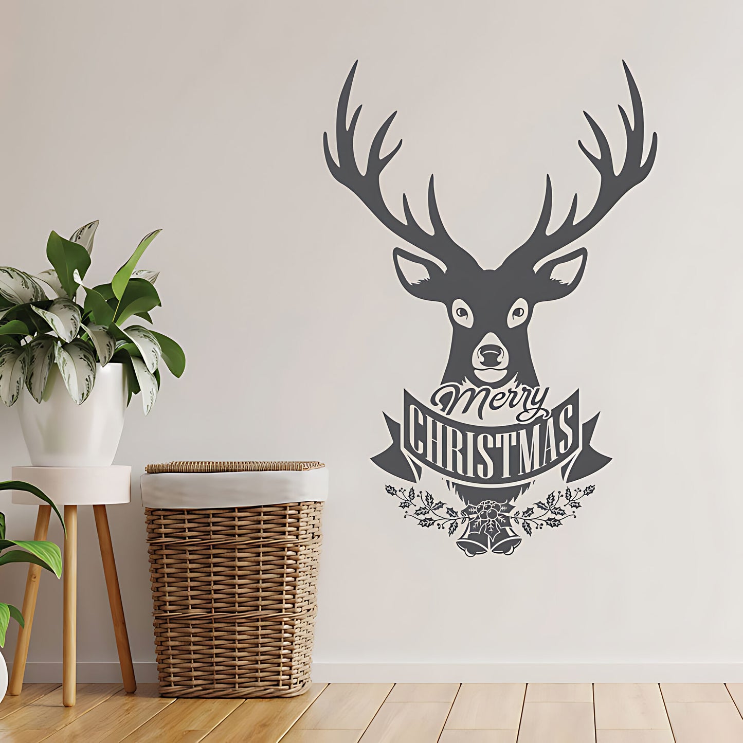 Christmas Stag For  Barber Shop Wall Stickers & Decals | UK Made