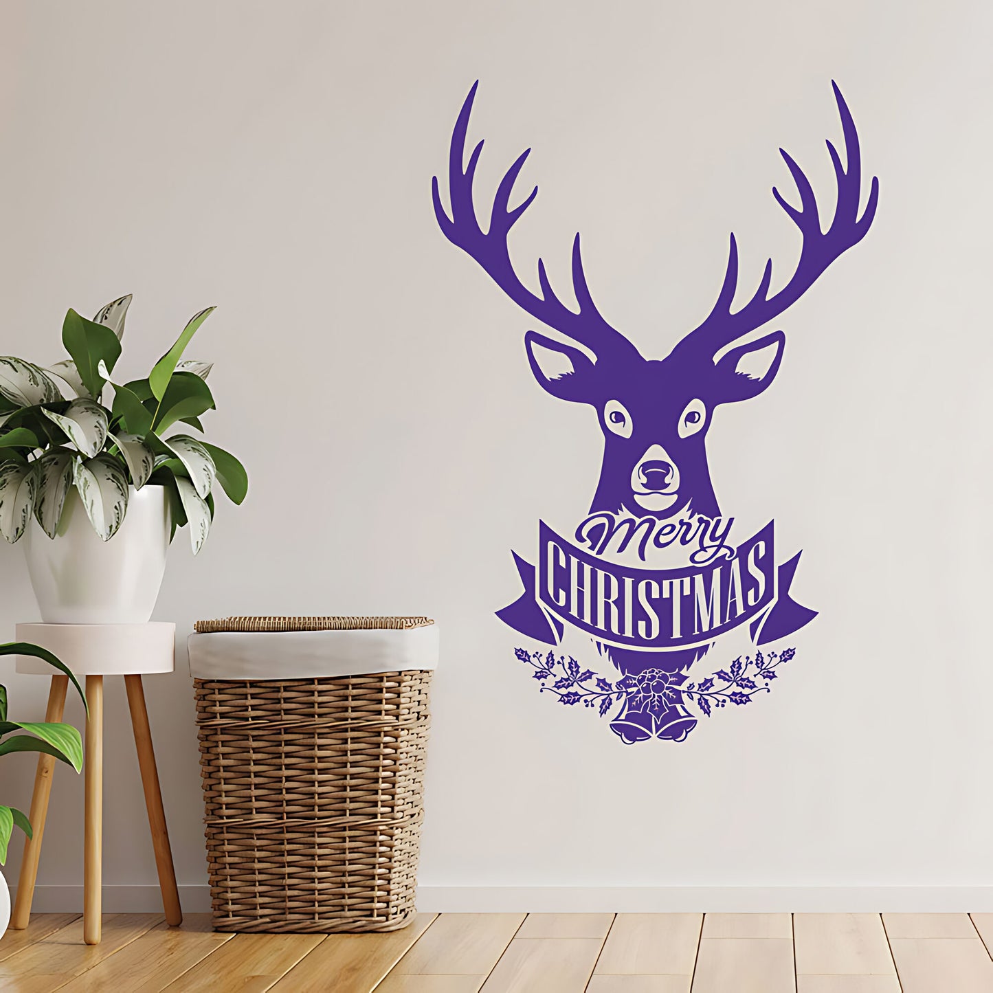Christmas Stag For  Barber Shop Wall Stickers & Decals | UK Made
