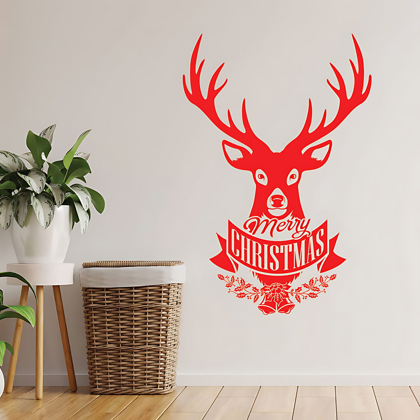 Christmas Stag For  Barber Shop Wall Stickers & Decals | UK Made