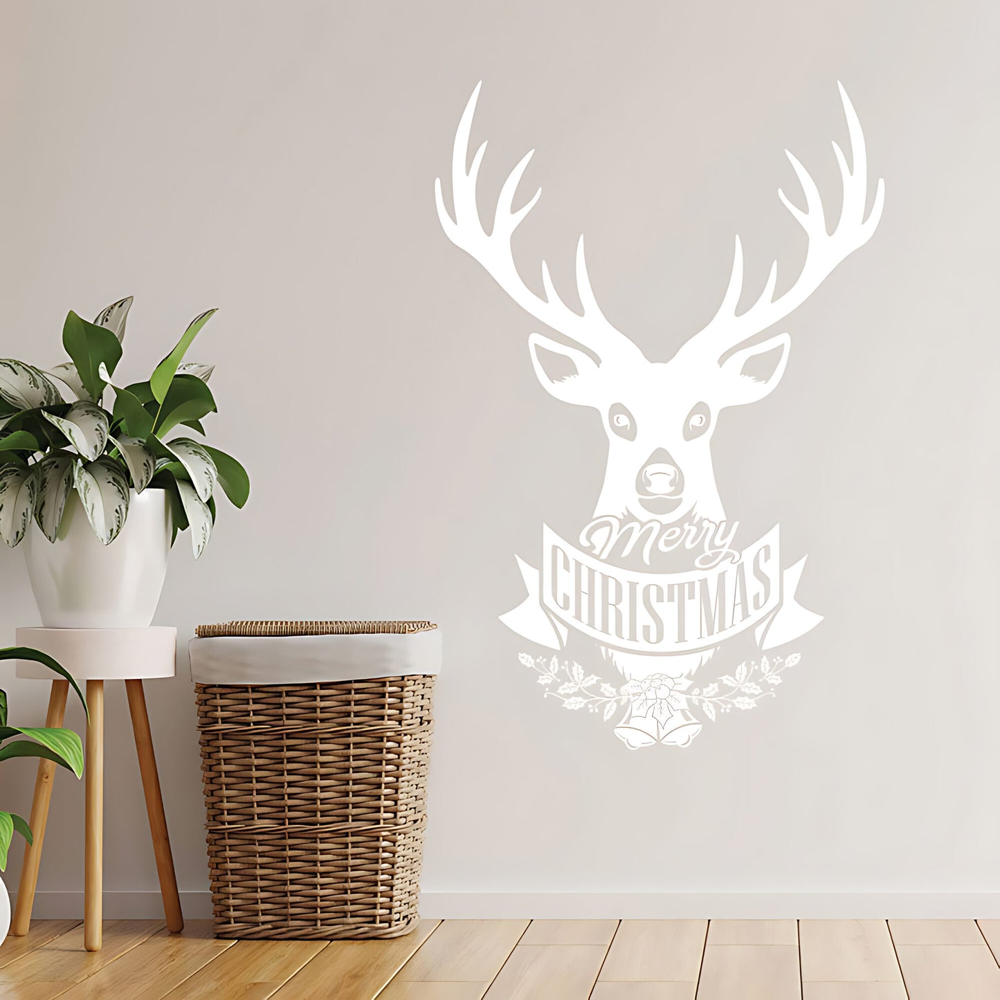 Christmas Stag For  Barber Shop Wall Stickers & Decals | UK Made