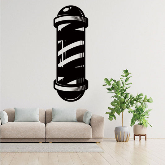 Stylish Barber Pole Wall Sticker & Barbershop Decal | UK Made