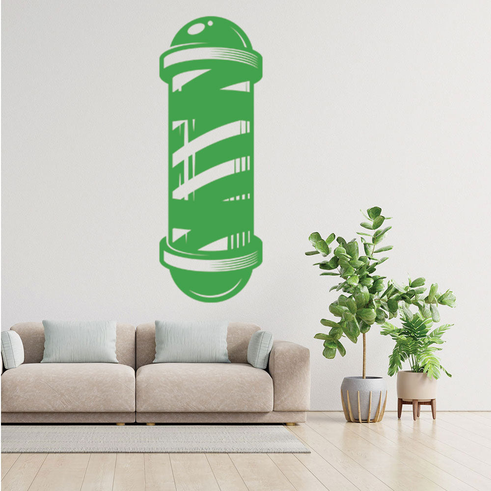 Barber Shop Wall Decal – Pole Starburst Banner