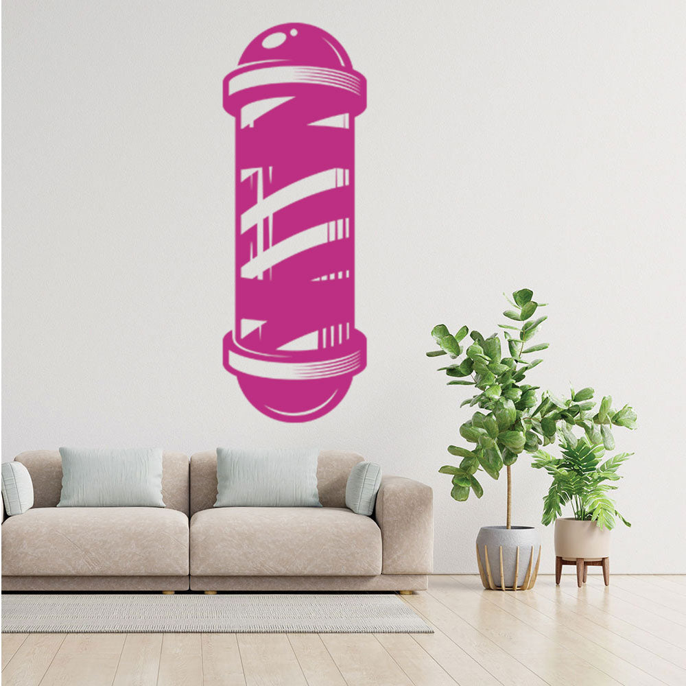 Barber Shop Wall Decal – Pole Starburst Banner