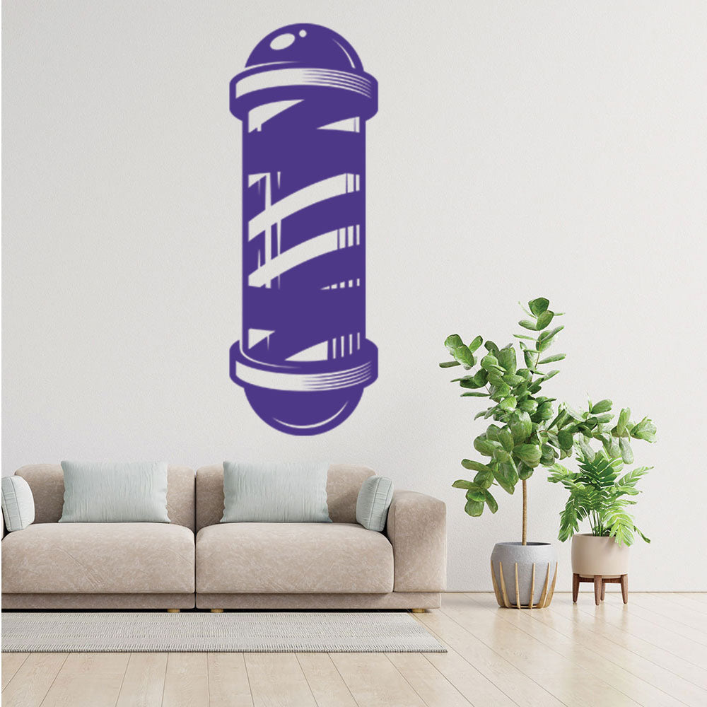 Barber Shop Wall Decal – Pole Starburst Banner