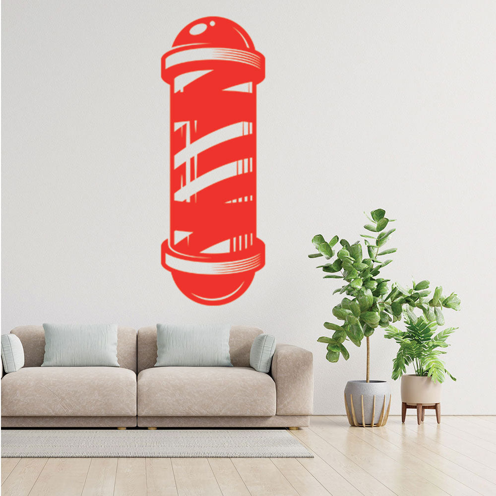 Barber Shop Wall Decal – Pole Starburst Banner