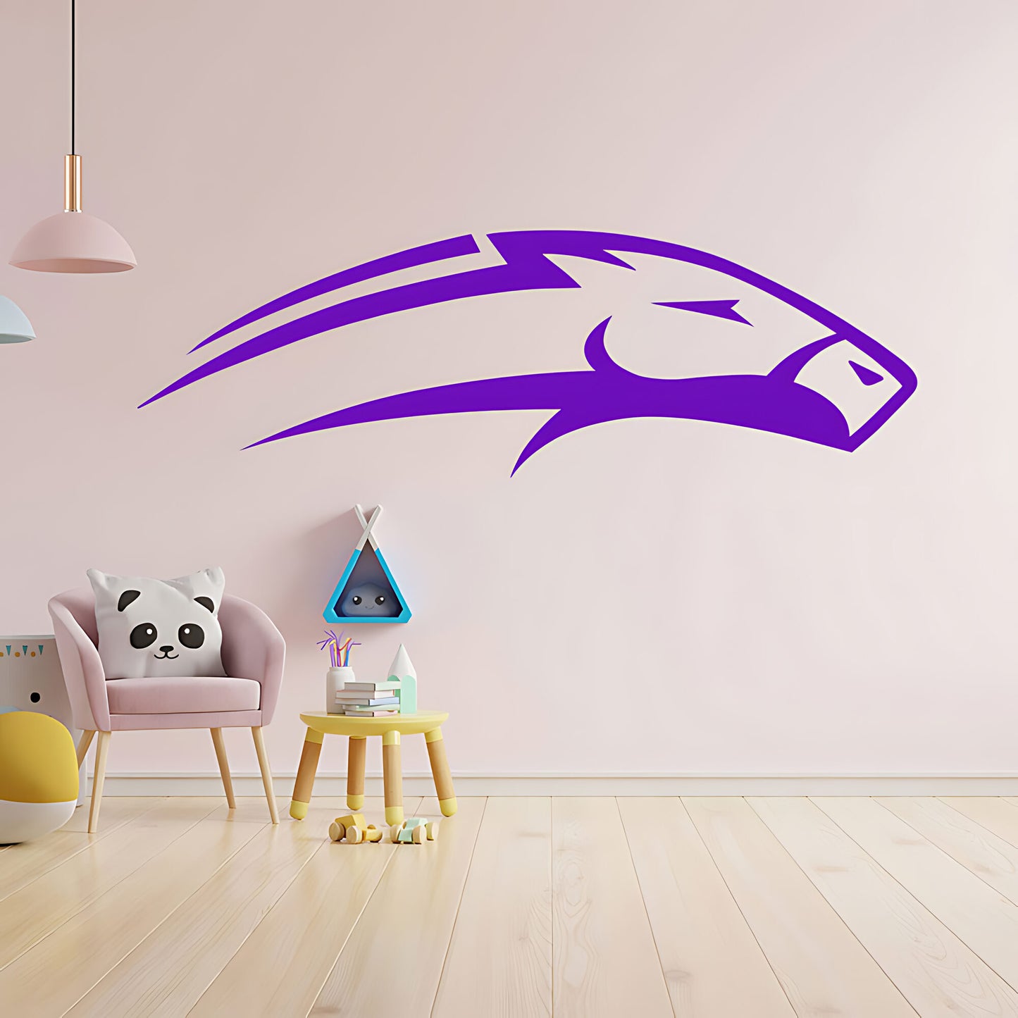 Horse Head Wall Sticker – Bold Mustang Silhouette Equestrian Vinyl Decal