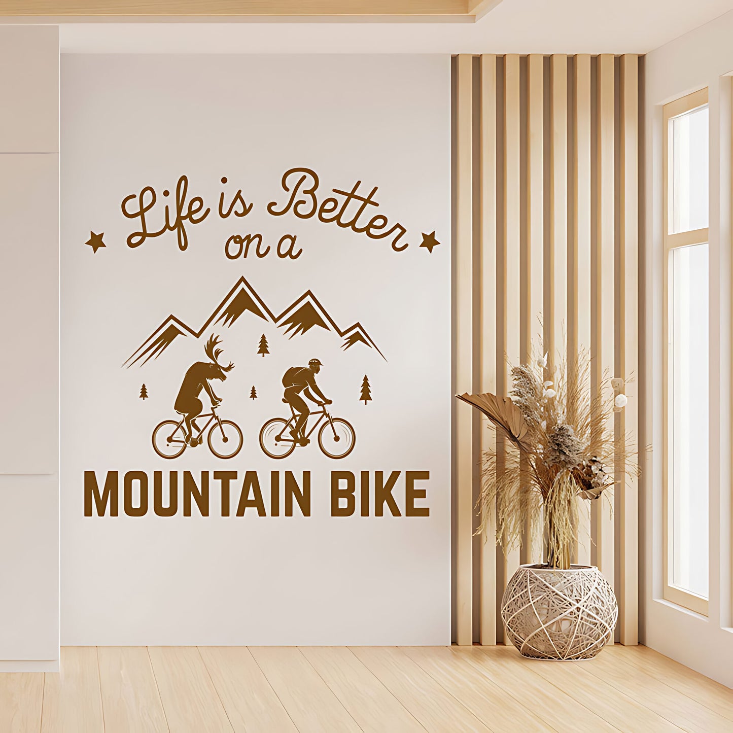 Mountain Biking Adventure Vinyl Sticker for Sports Shops and Homes