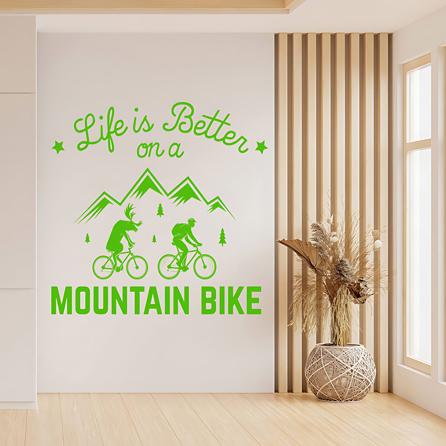 Mountain Biking Adventure Vinyl Sticker for Sports Shops and Homes