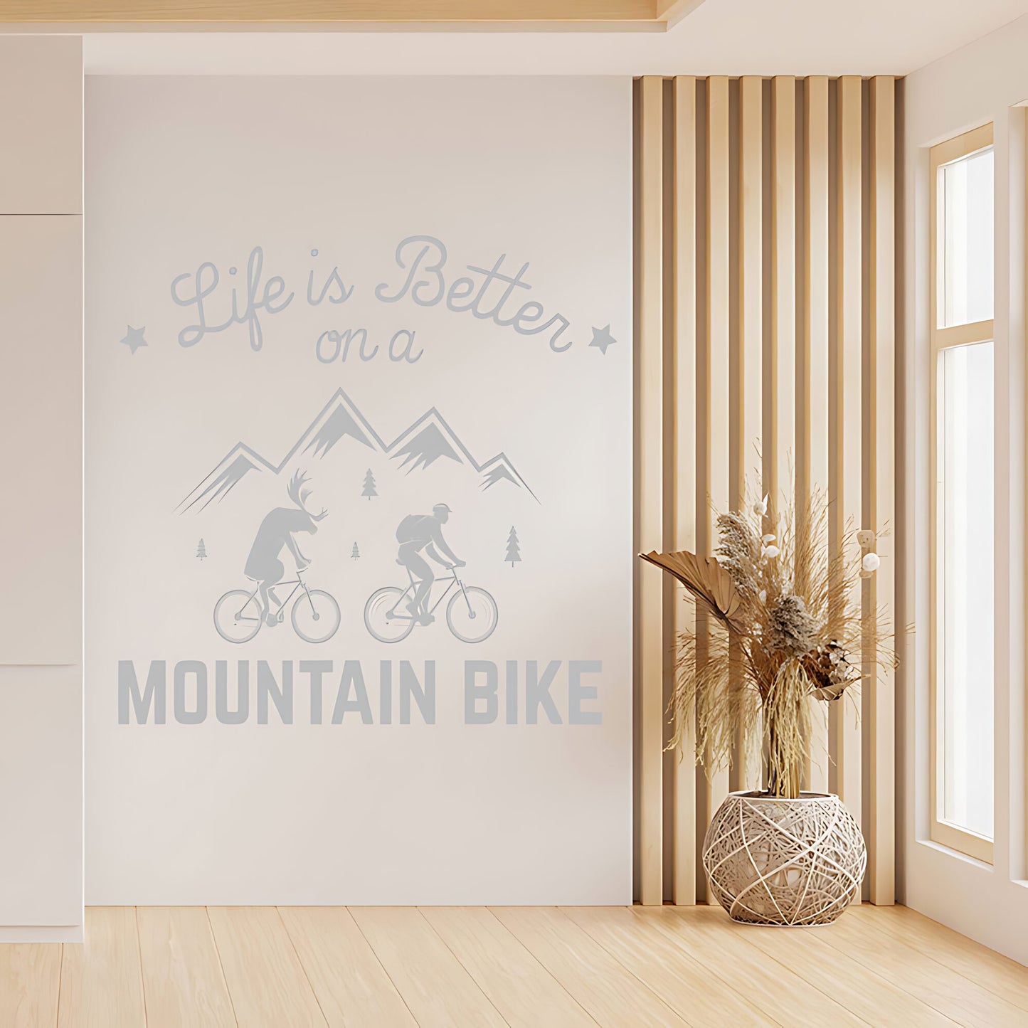 Mountain Biking Adventure Vinyl Sticker for Sports Shops and Homes