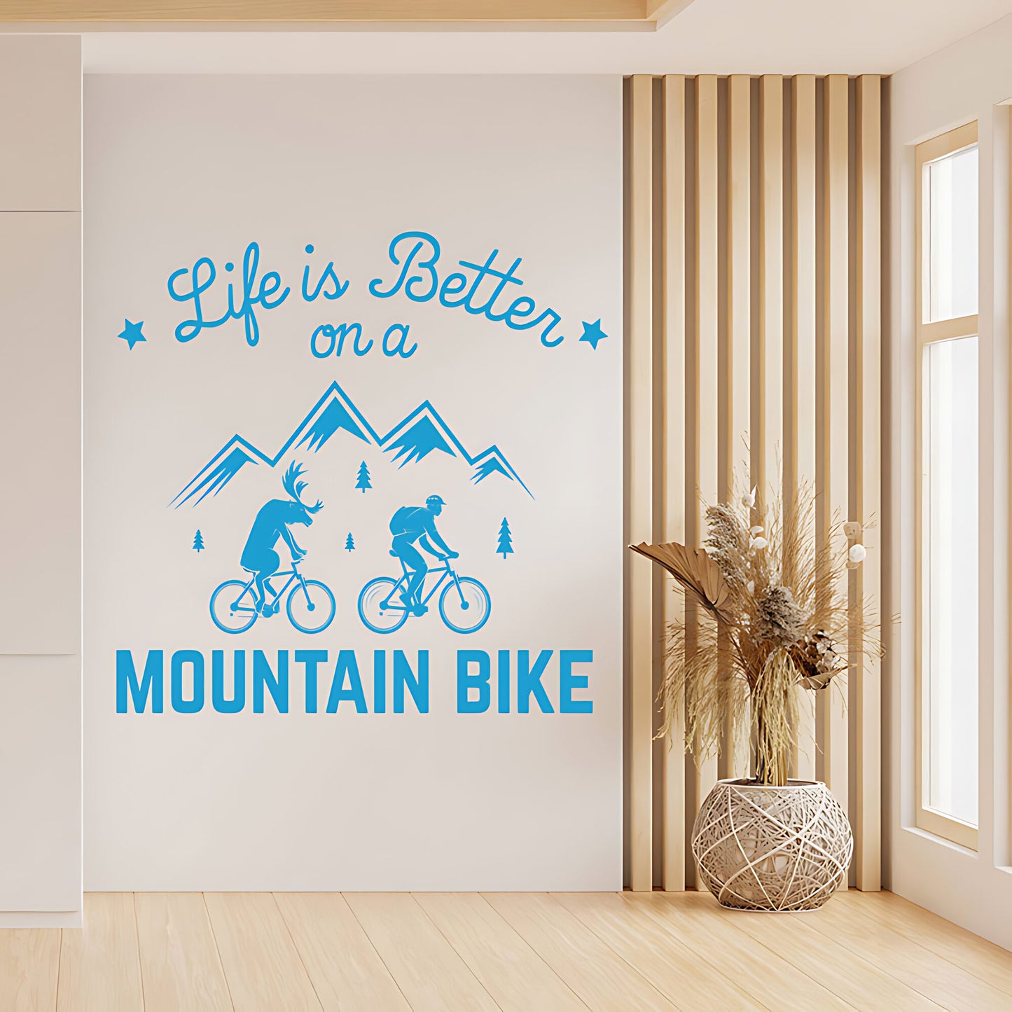 Mountain Biking Adventure Vinyl Sticker for Sports Shops and Homes