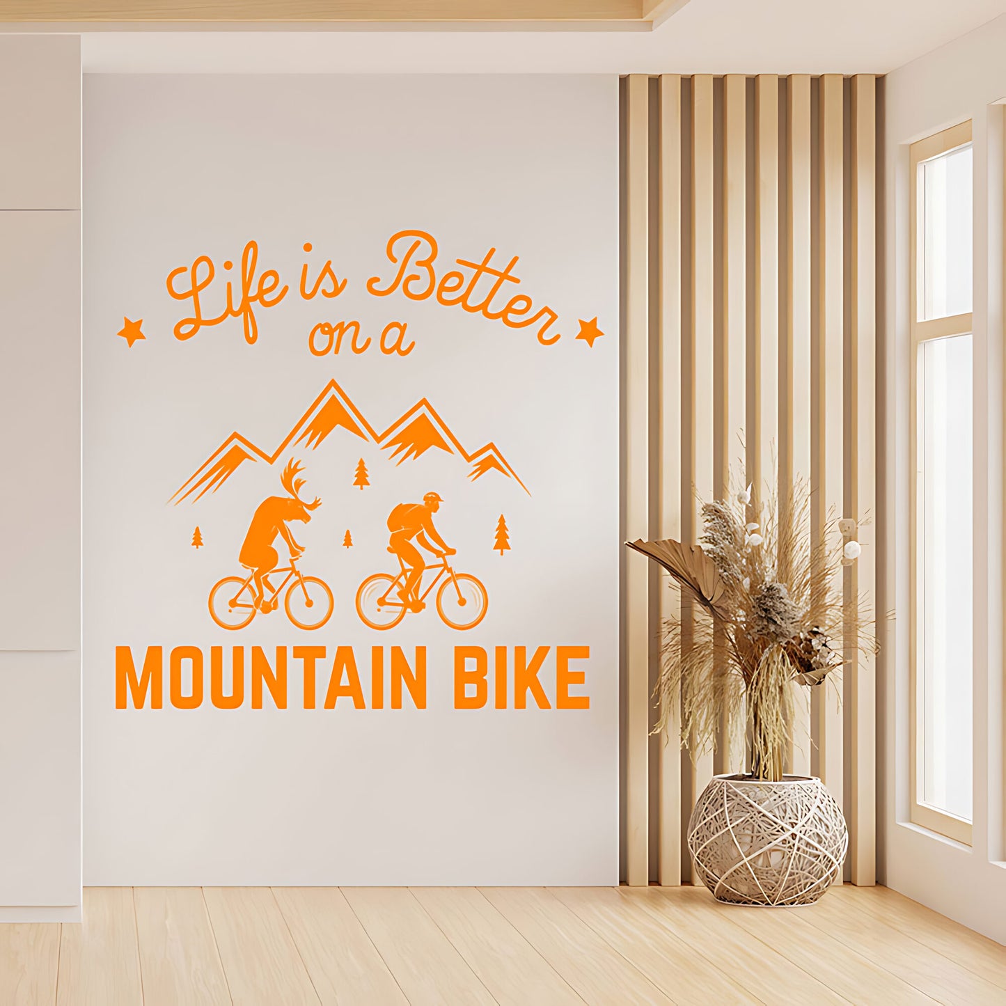 Mountain Biking Adventure Vinyl Sticker for Sports Shops and Homes