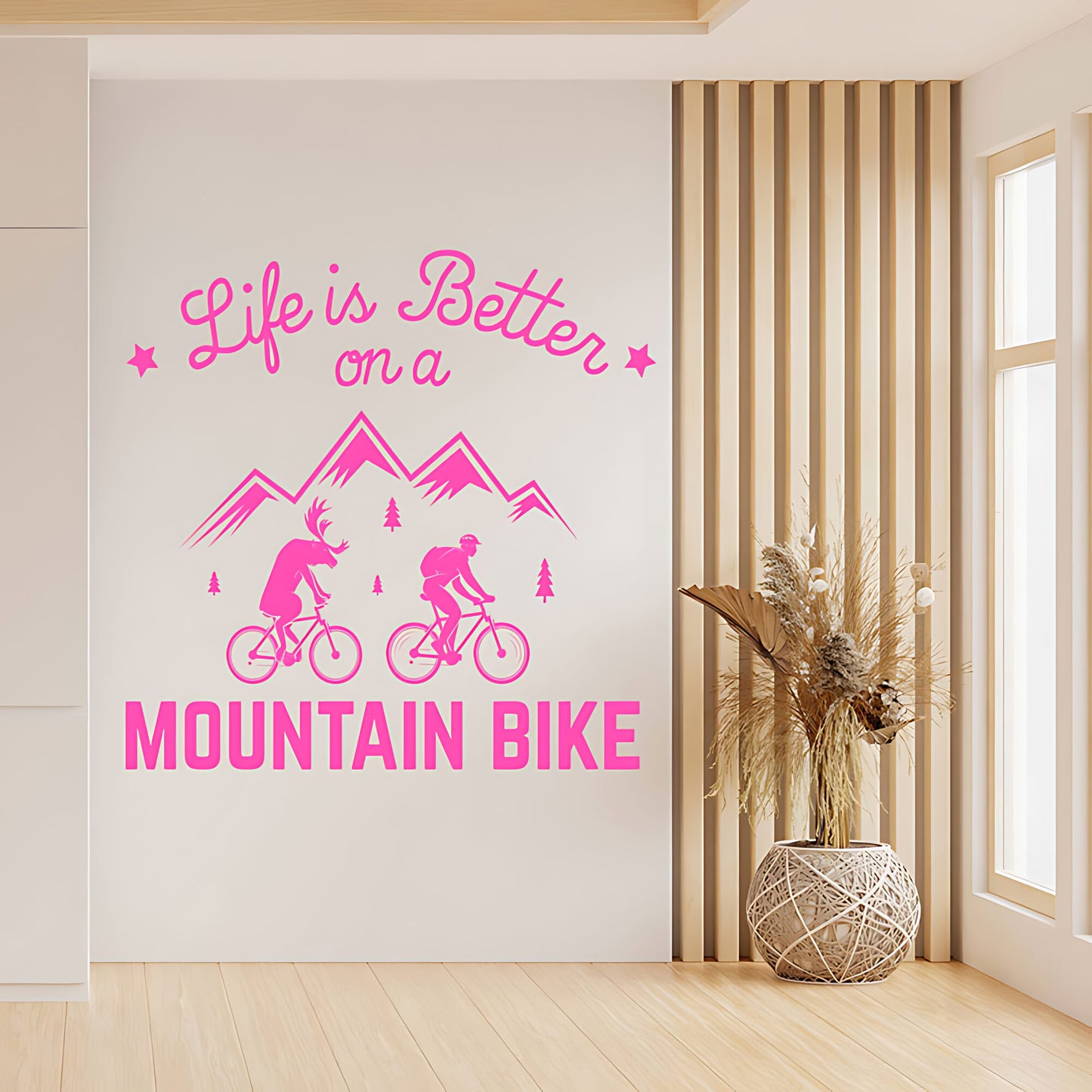 Mountain Biking Adventure Vinyl Sticker for Sports Shops and Homes