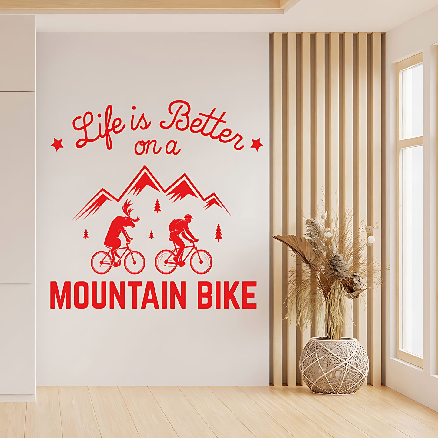 Mountain Biking Adventure Vinyl Sticker for Sports Shops and Homes