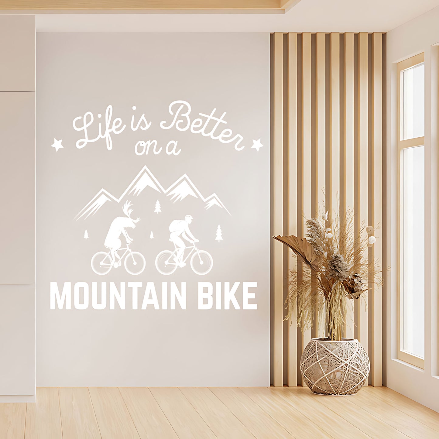 Mountain Biking Adventure Vinyl Sticker for Sports Shops and Homes