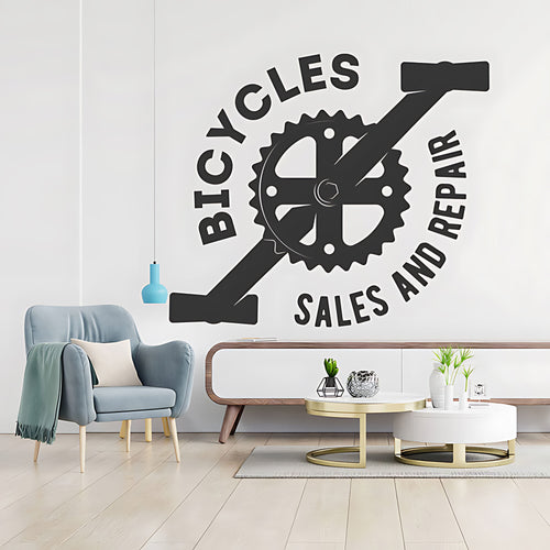 Bicycle Racing Wall Sticker - Eye-Catching Mountain Biking Design