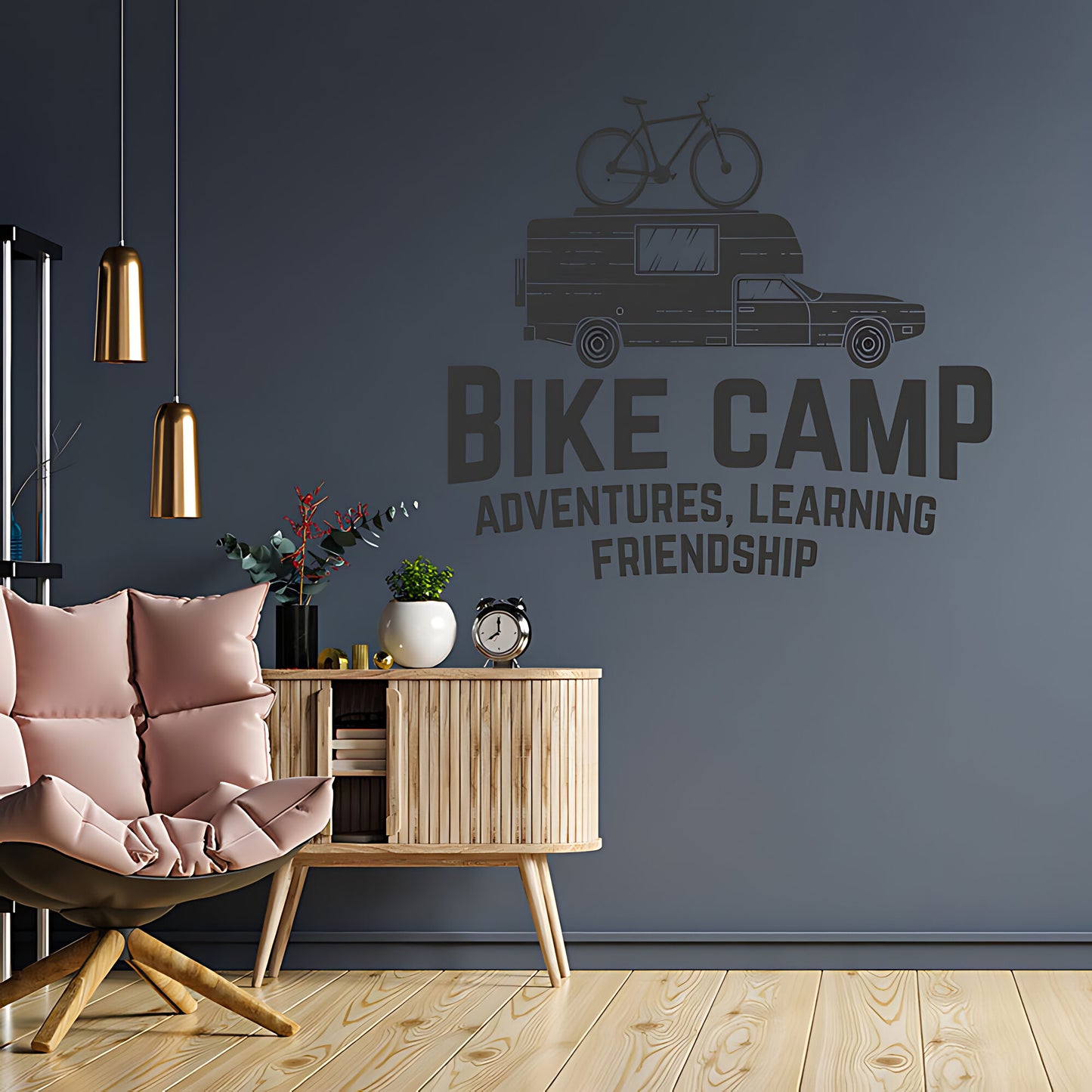 Mountain Biking Vinyl Wall Art Sticker for Racing Shops and Cyclists