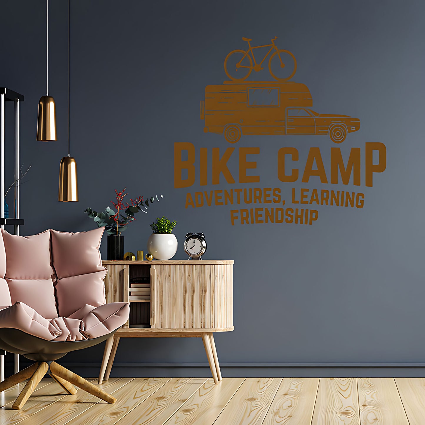 Mountain Biking Vinyl Wall Art Sticker for Racing Shops and Cyclists