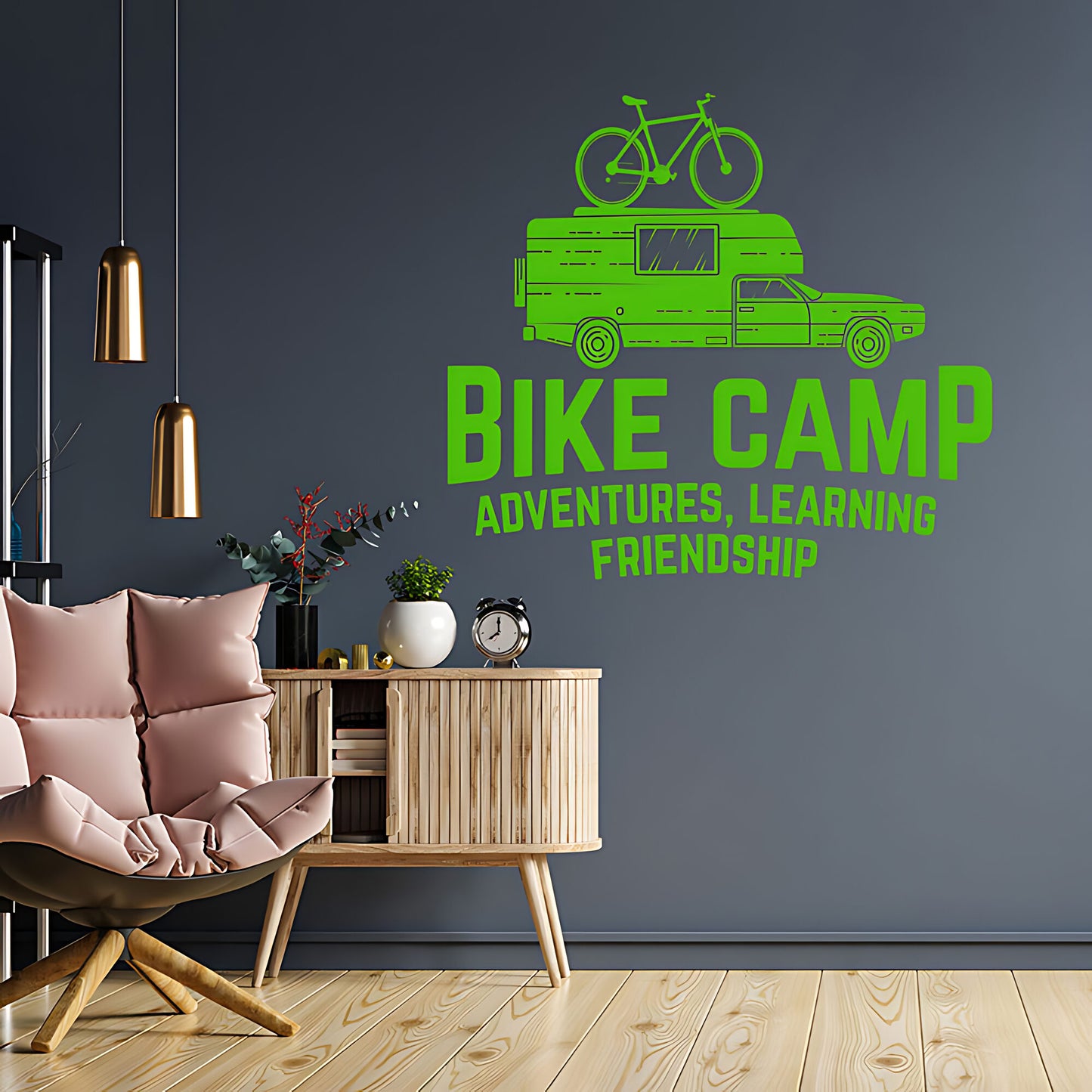 Mountain Biking Vinyl Wall Art Sticker for Racing Shops and Cyclists