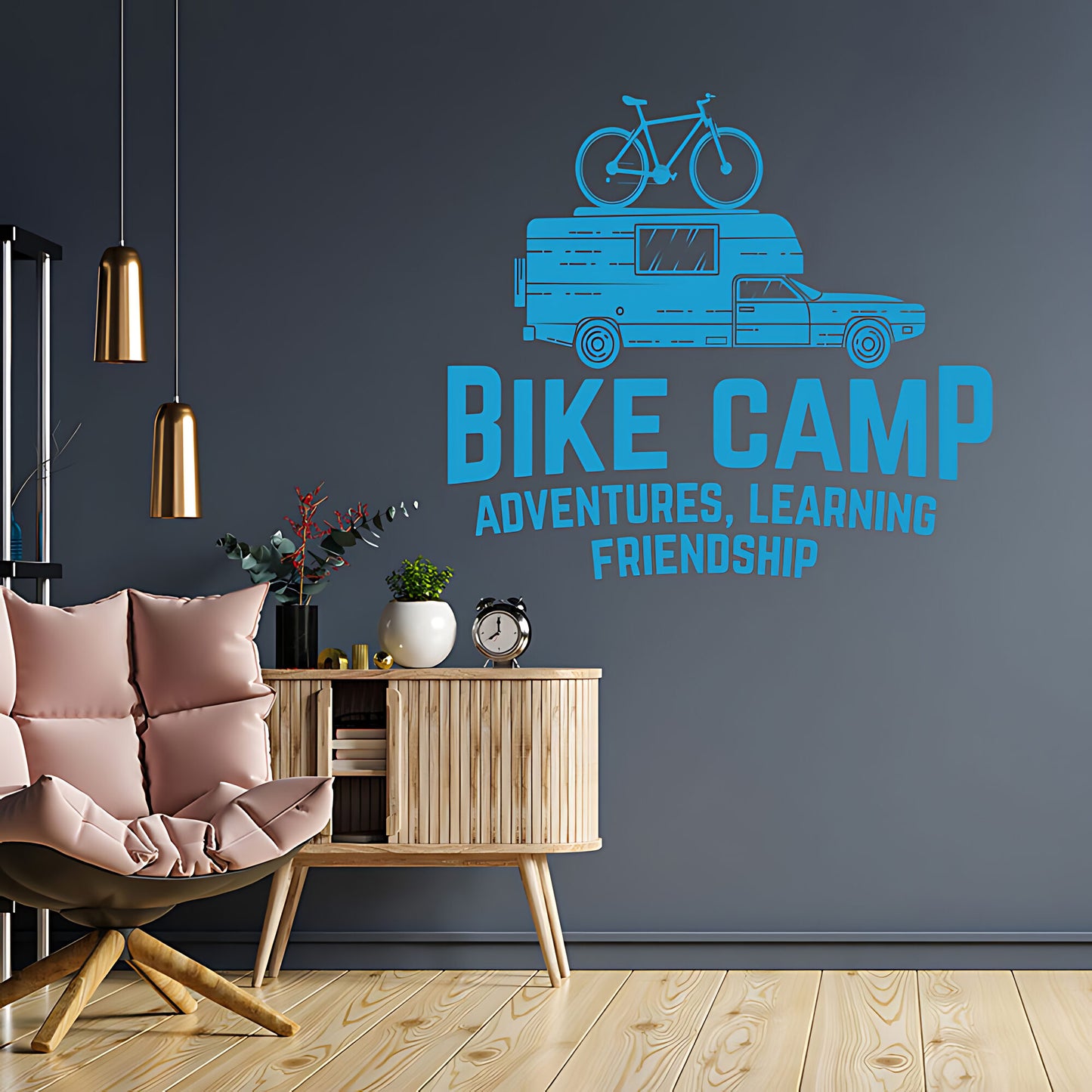 Mountain Biking Vinyl Wall Art Sticker for Racing Shops and Cyclists