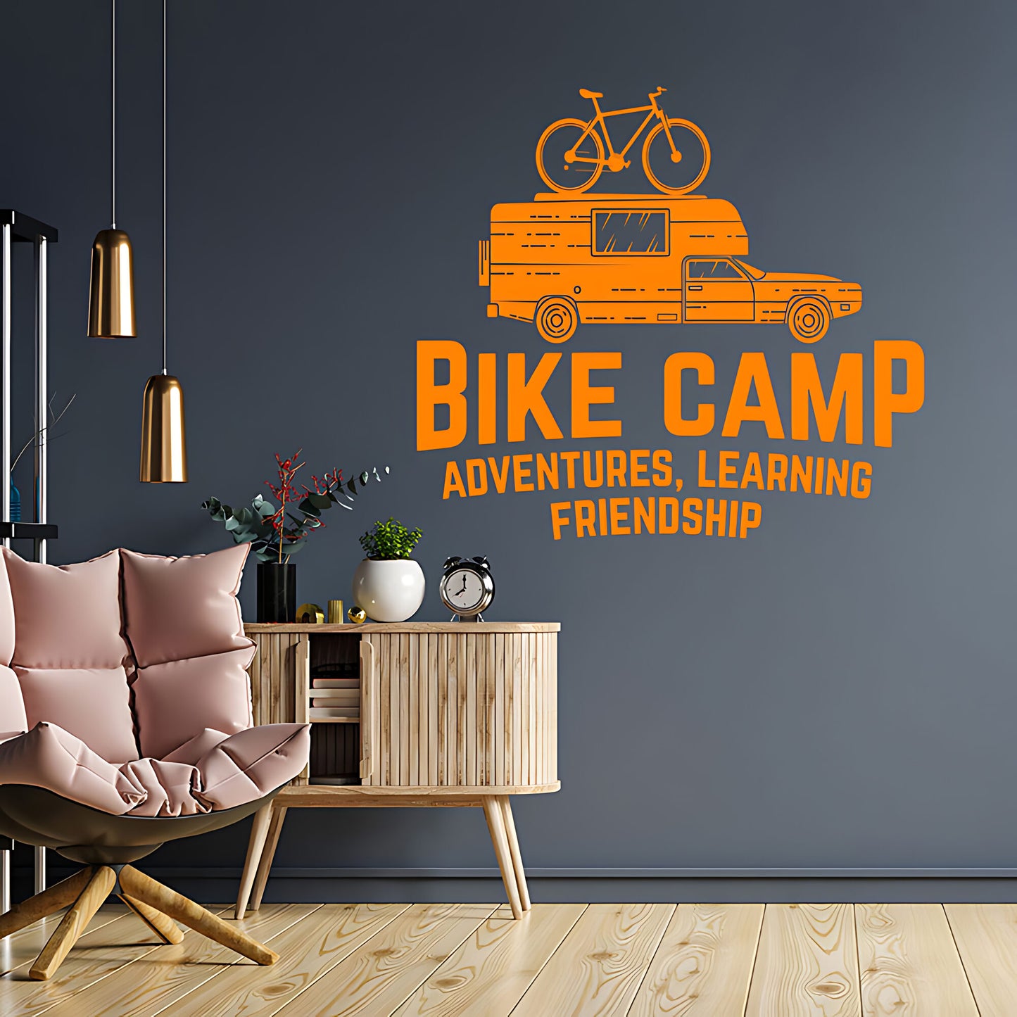 Mountain Biking Vinyl Wall Art Sticker for Racing Shops and Cyclists