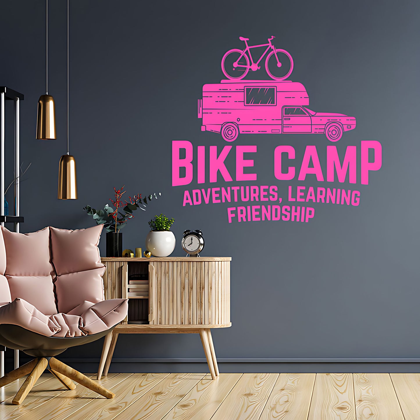 Mountain Biking Vinyl Wall Art Sticker for Racing Shops and Cyclists