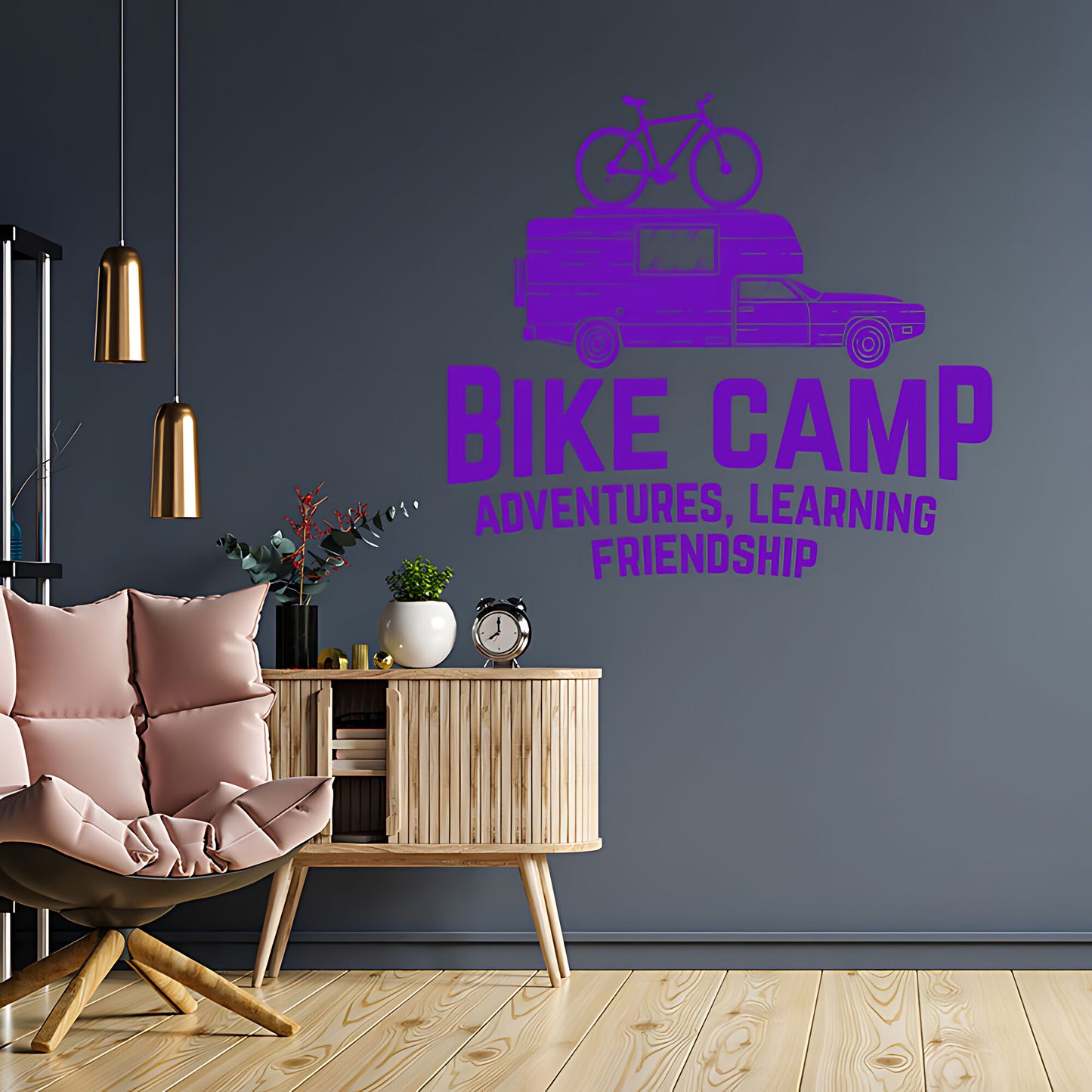 Mountain Biking Vinyl Wall Art Sticker for Racing Shops and Cyclists