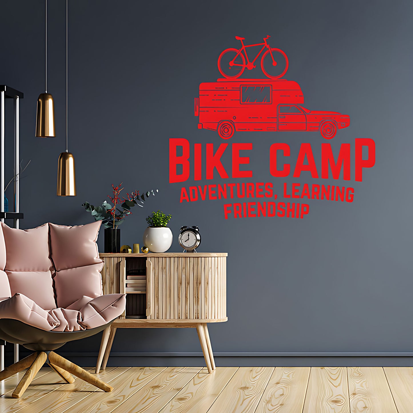 Mountain Biking Vinyl Wall Art Sticker for Racing Shops and Cyclists