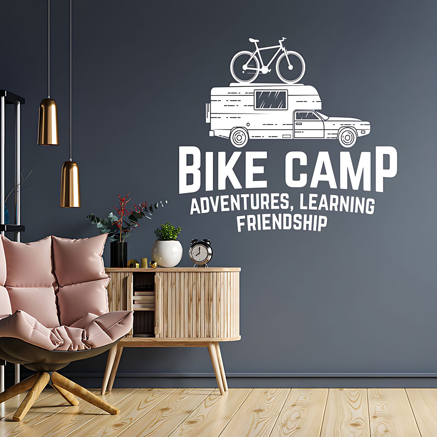 Mountain Biking Vinyl Wall Art Sticker for Racing Shops and Cyclists