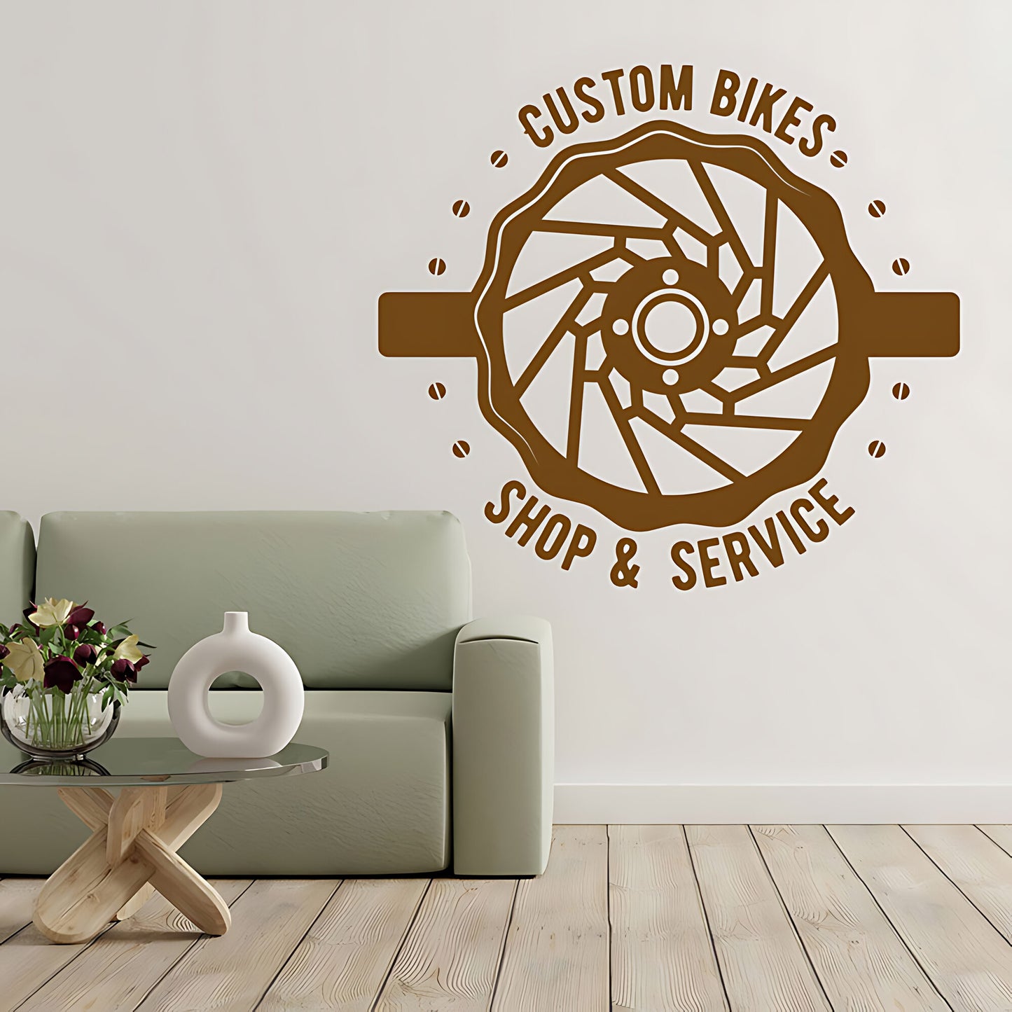 Sporty Bike Wall Decal - Ideal for Shops and Mountain Biking Decor