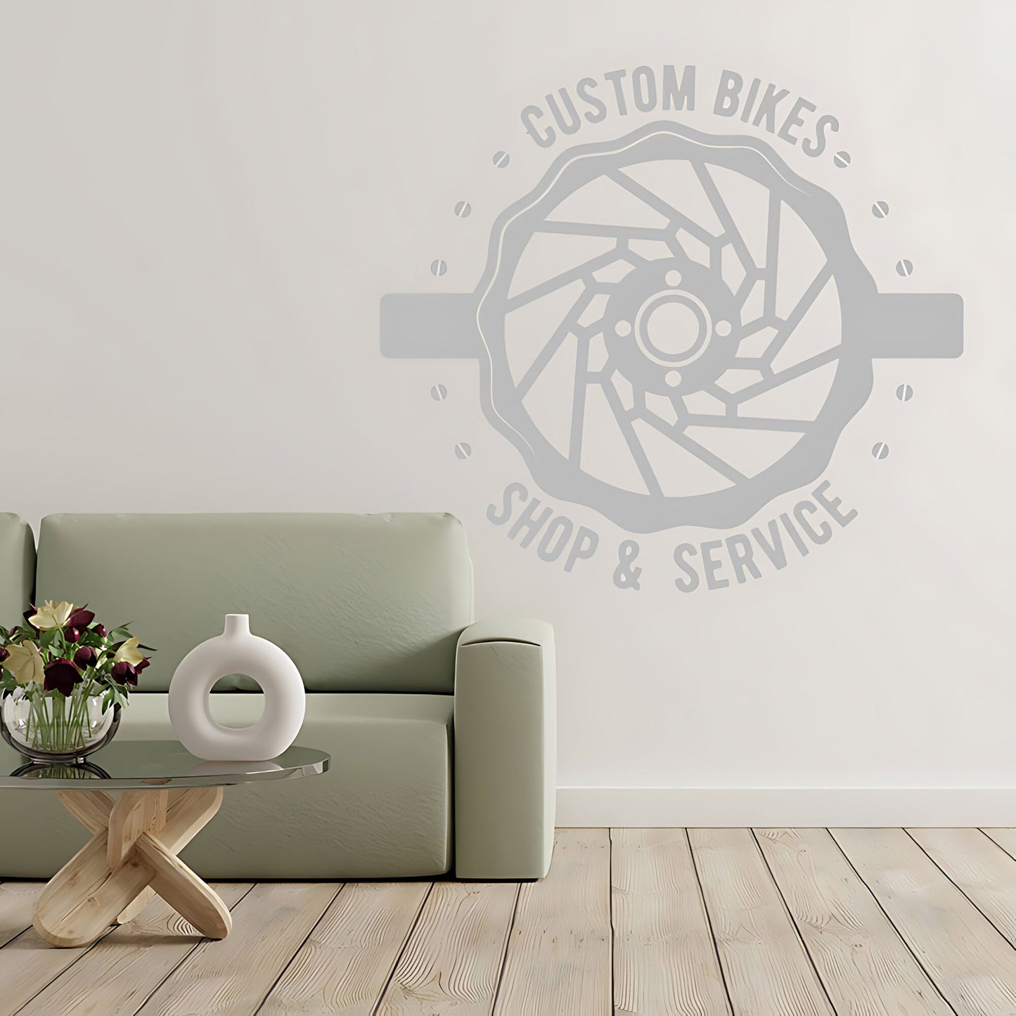 Sporty Bike Wall Decal - Ideal for Shops and Mountain Biking Decor