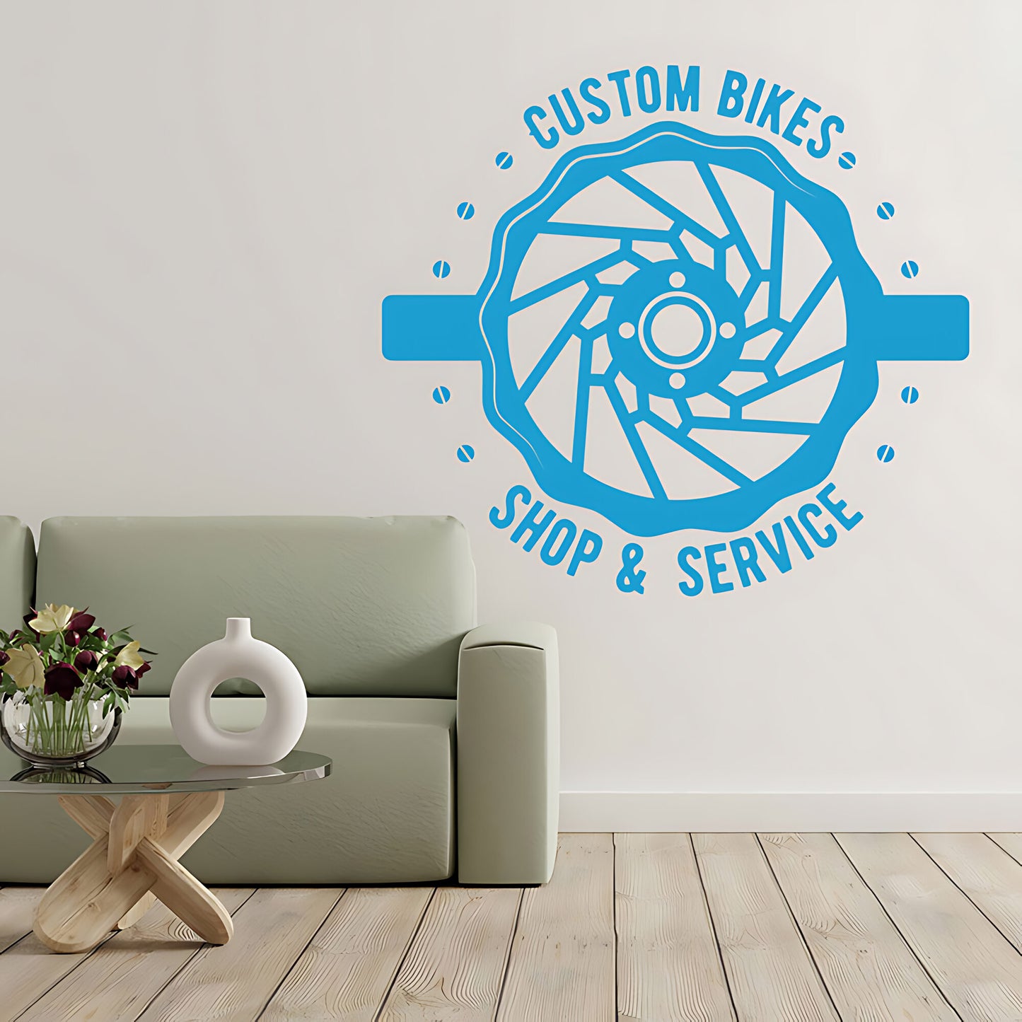 Sporty Bike Wall Decal - Ideal for Shops and Mountain Biking Decor