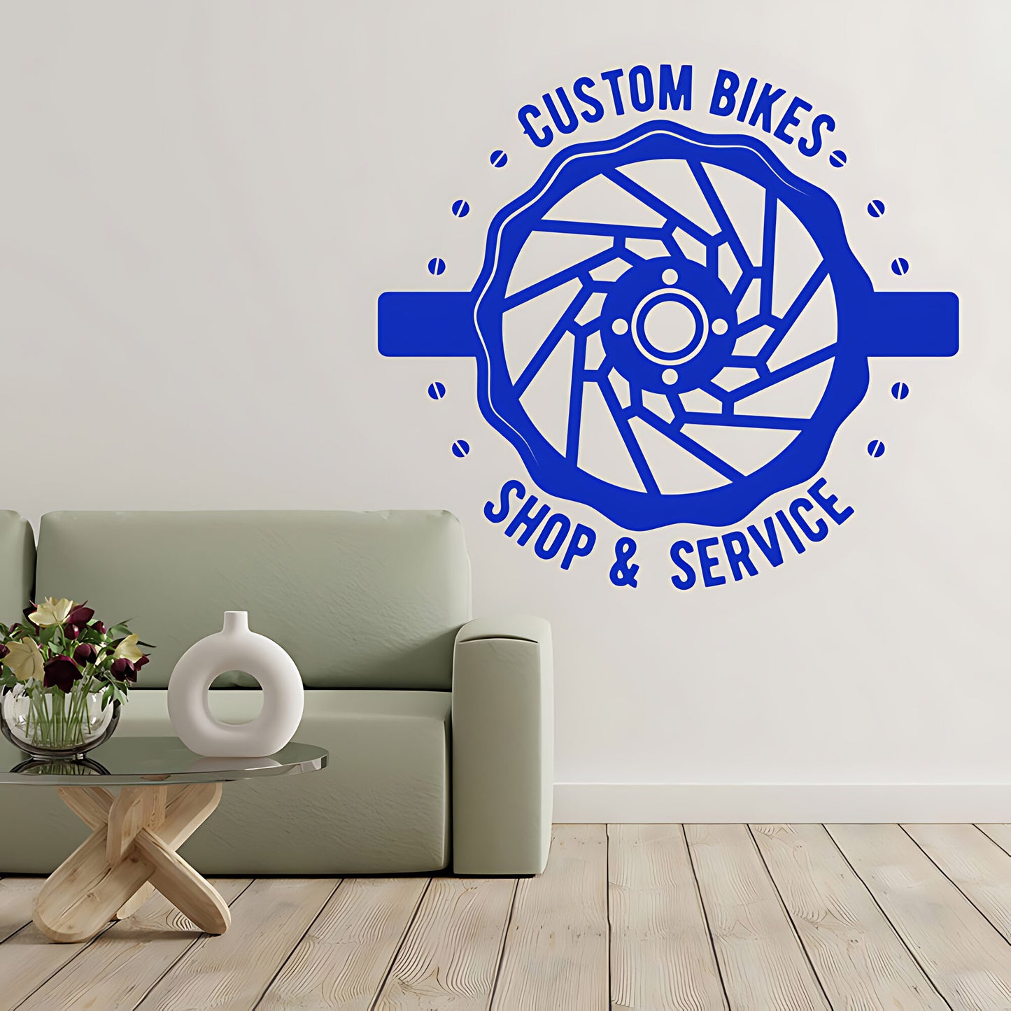 Sporty Bike Wall Decal - Ideal for Shops and Mountain Biking Decor