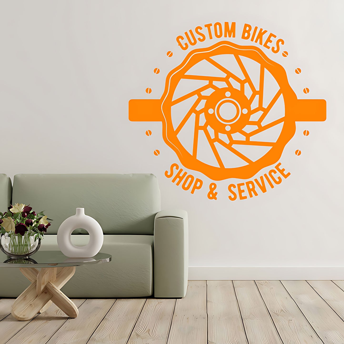 Sporty Bike Wall Decal - Ideal for Shops and Mountain Biking Decor