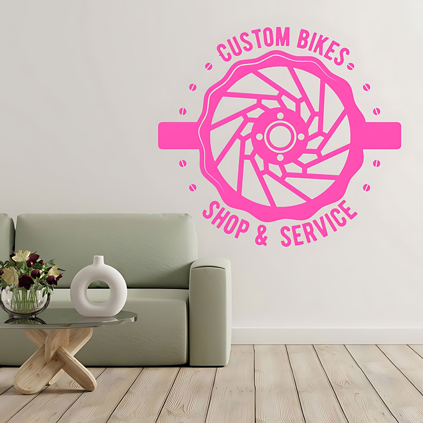 Sporty Bike Wall Decal - Ideal for Shops and Mountain Biking Decor