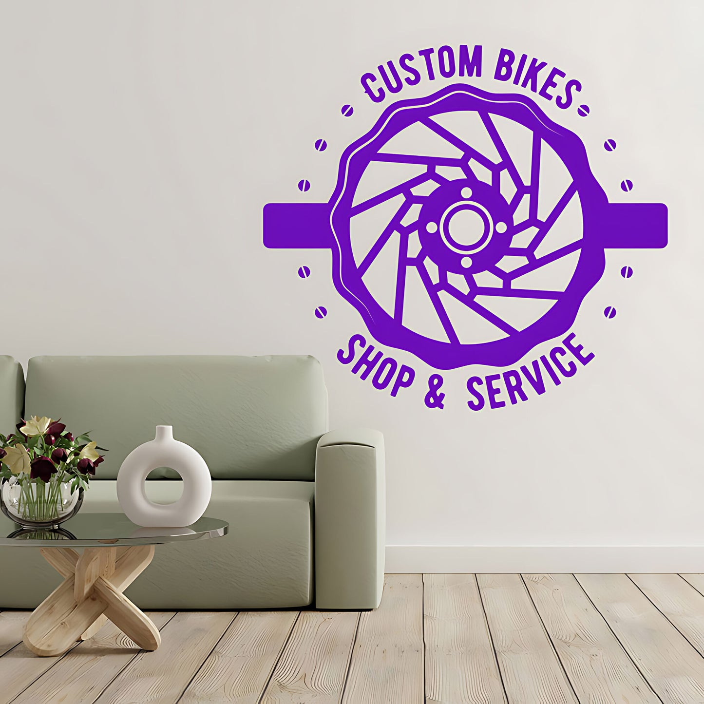 Sporty Bike Wall Decal - Ideal for Shops and Mountain Biking Decor
