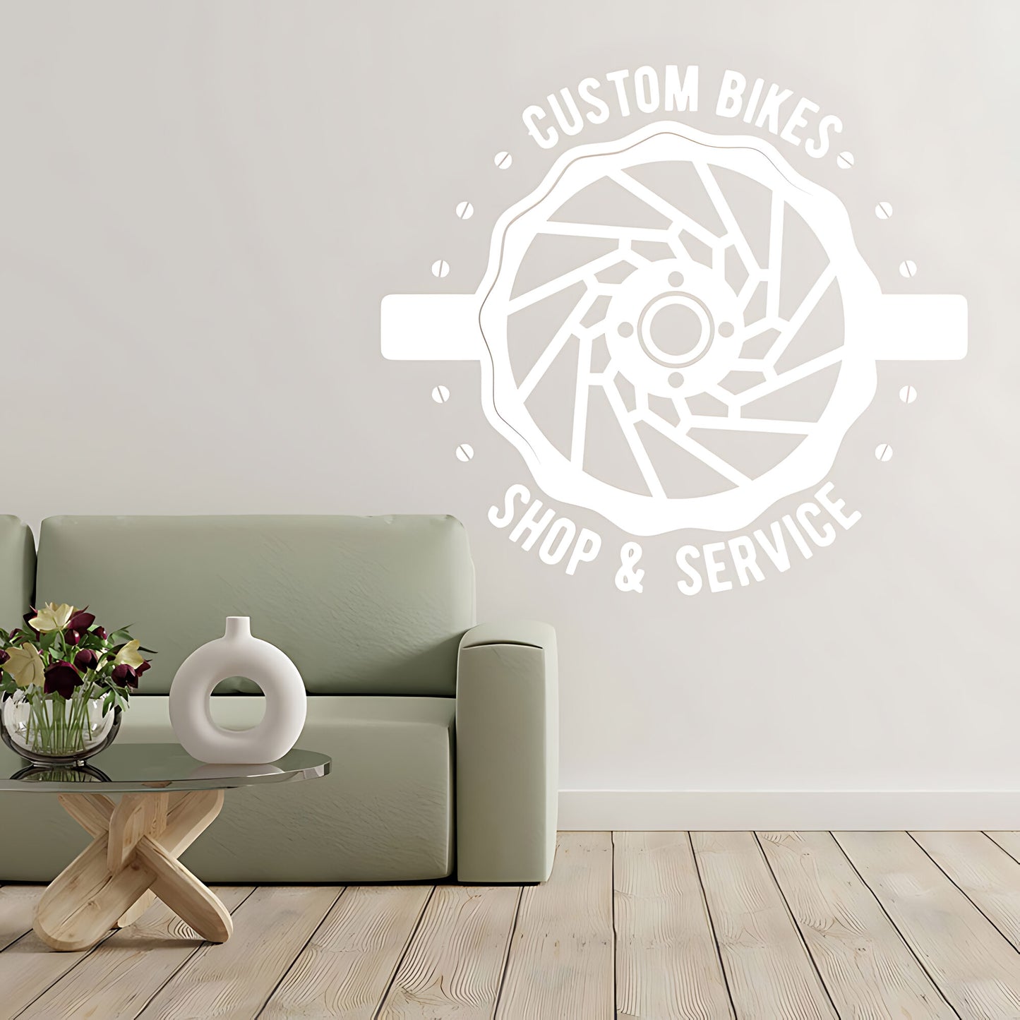 Sporty Bike Wall Decal - Ideal for Shops and Mountain Biking Decor