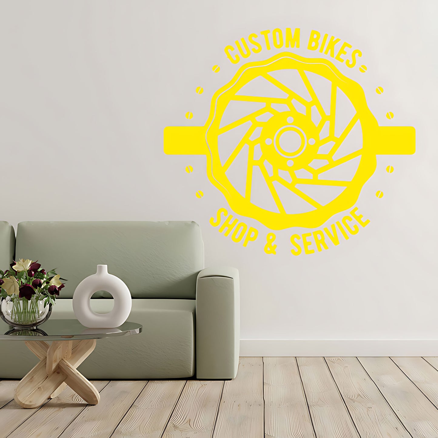 Sporty Bike Wall Decal - Ideal for Shops and Mountain Biking Decor
