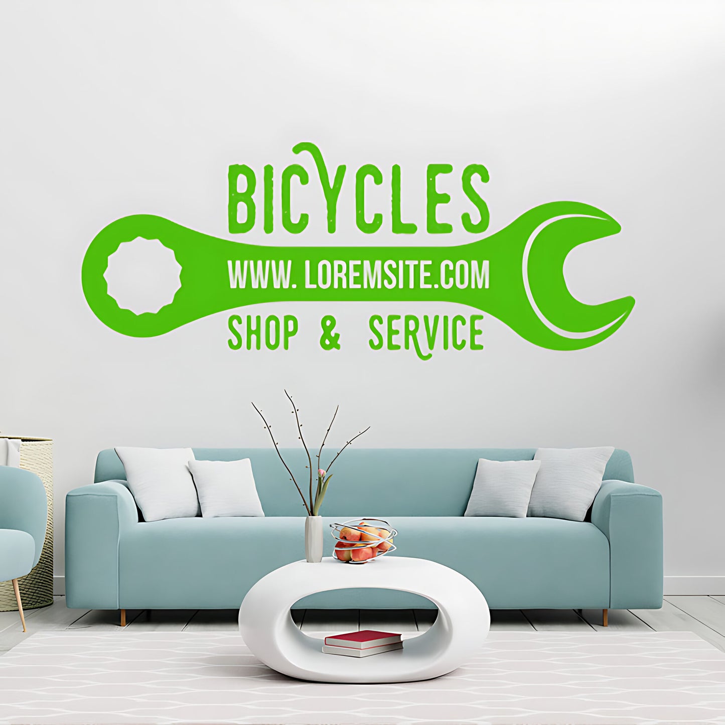 Downhill Mountain Biking Wall Sticker for Sports Decor