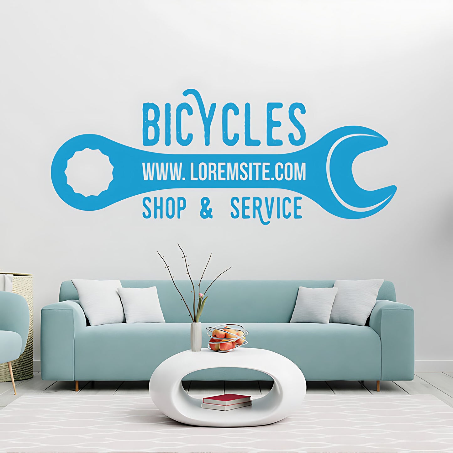 Downhill Mountain Biking Wall Sticker for Sports Decor