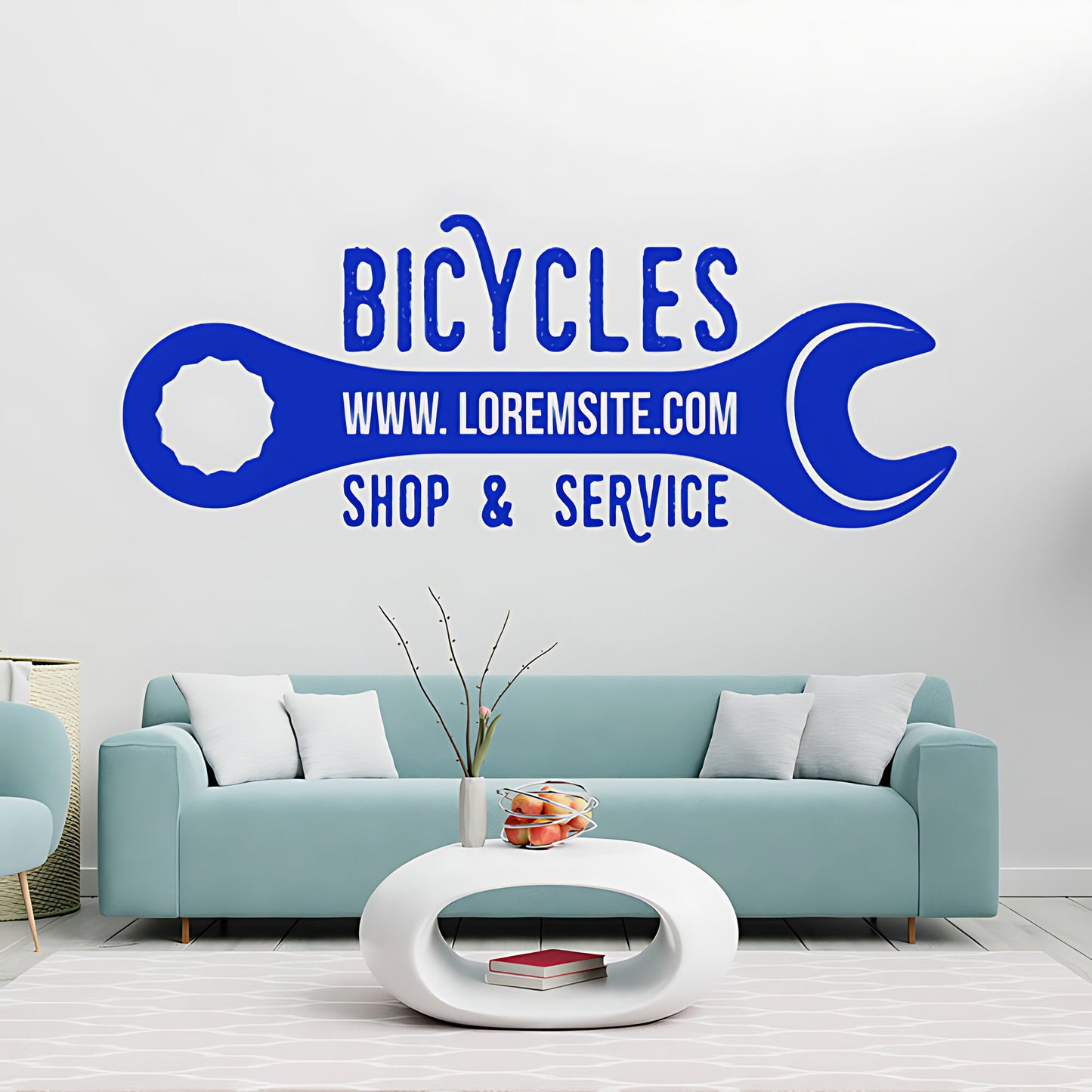 Downhill Mountain Biking Wall Sticker for Sports Decor