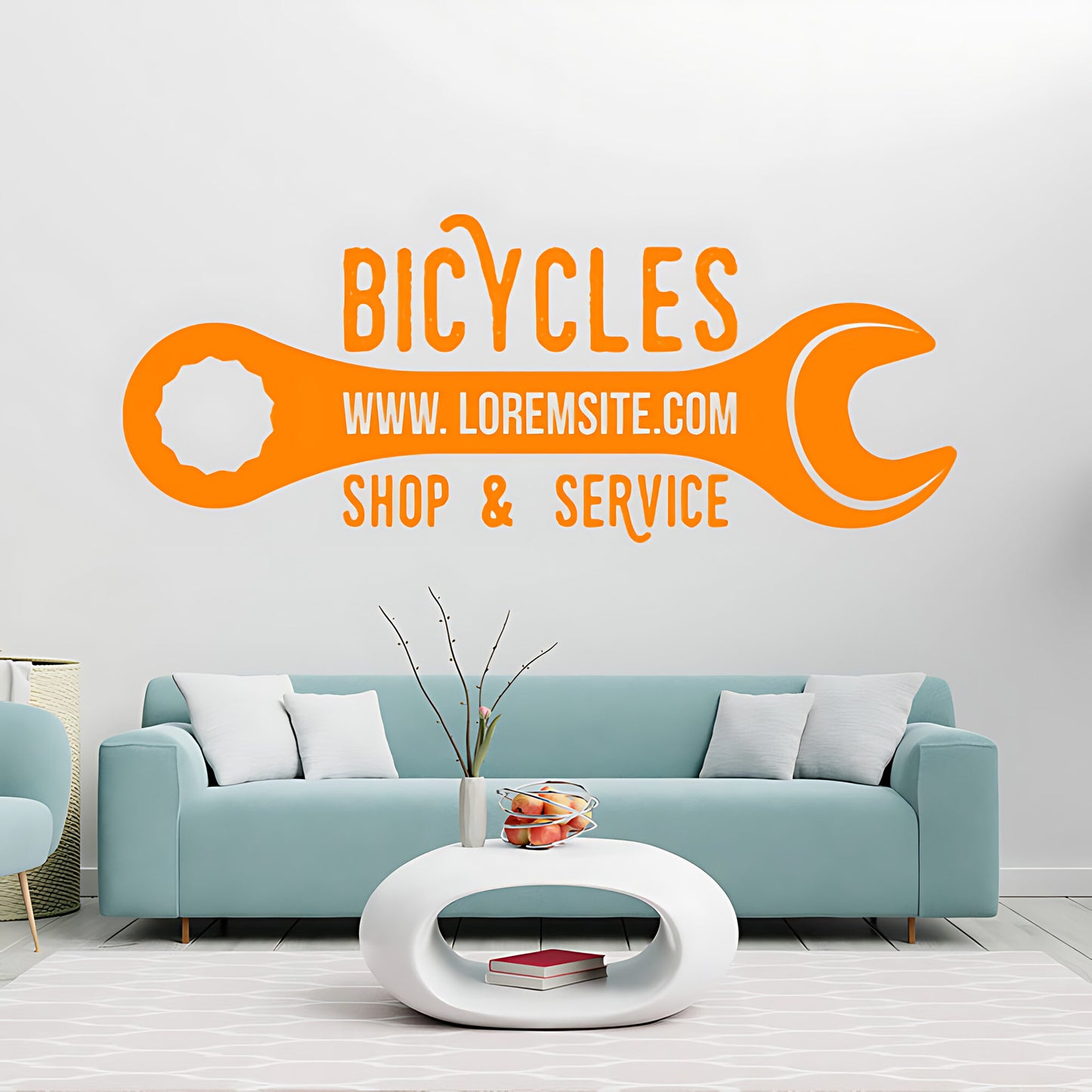 Downhill Mountain Biking Wall Sticker for Sports Decor