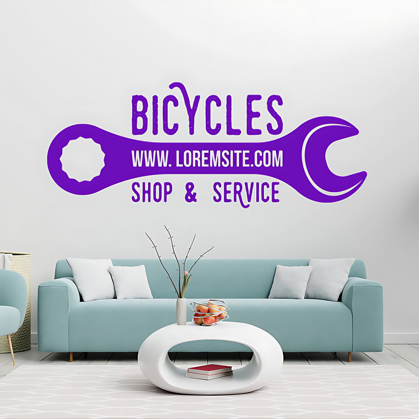 Downhill Mountain Biking Wall Sticker for Sports Decor